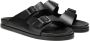 Cult Zwarte Leren Gesp Sandalen Black Heren - Thumbnail 2