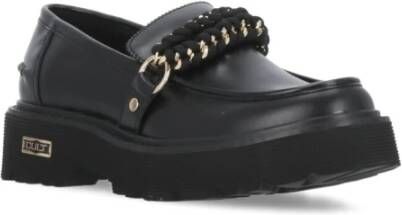 Cult Zwarte Leren Loafers met Kettingmasker Black Dames