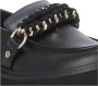 Cult Zwarte Leren Loafers met Kettingmasker Black Dames - Thumbnail 6