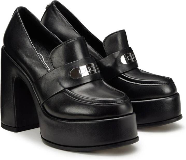 Cult Zwarte Leren Loafers Stijlvolle Damesschoenen Black Dames