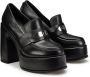 Cult Zwarte Leren Loafers Stijlvolle Damesschoenen Black Dames - Thumbnail 2