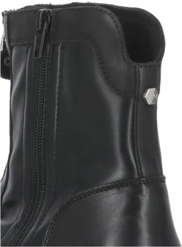 Cult Zwarte Leren Pijl Teen Laarzen Black Dames