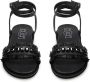 Cult Zwarte leren sandalen met enkelband Black Dames - Thumbnail 2