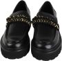 Cult Zwarte Leren Loafers met Kettingmasker Black Dames - Thumbnail 14