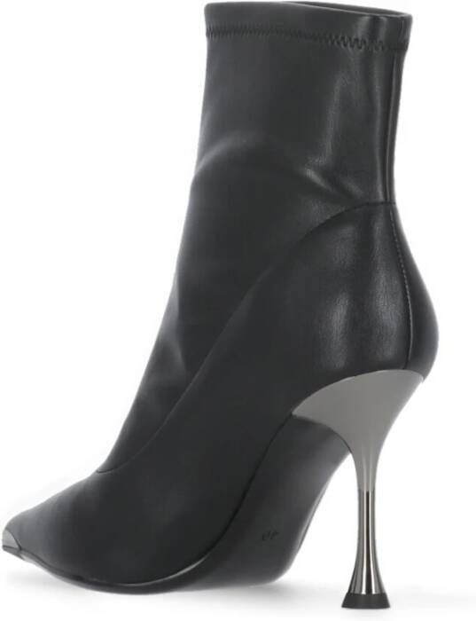 Cult Zwarte Leren Stiletto Hak Laarzen Black Dames