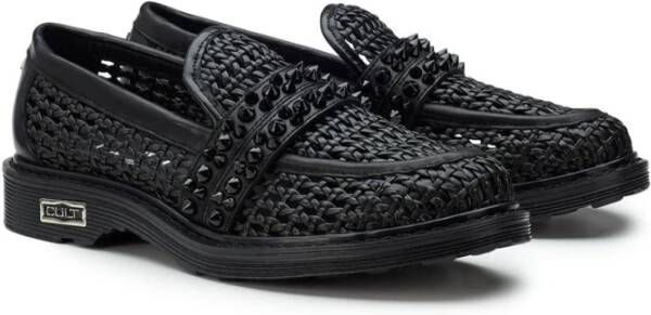 Cult Zwarte platte schoenen met studs Black Dames