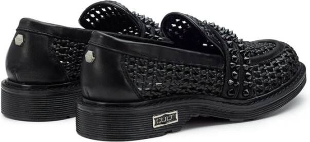 Cult Zwarte platte schoenen met studs Black Dames