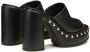 Cult Zwarte leren sandaal met gouden studs Black Dames - Thumbnail 4