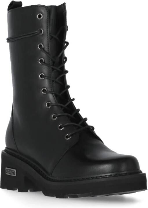 Cult Zwarte Veterschoenen van Leer voor Vrouwen Black Dames