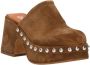 Curiosite Bruin Leren Platte Schoenen Brown Dames - Thumbnail 2