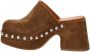 Curiosite Bruin Leren Platte Schoenen Brown Dames - Thumbnail 4