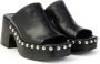 Curiosite Studded Heeled Mules Black Dames - Thumbnail 2