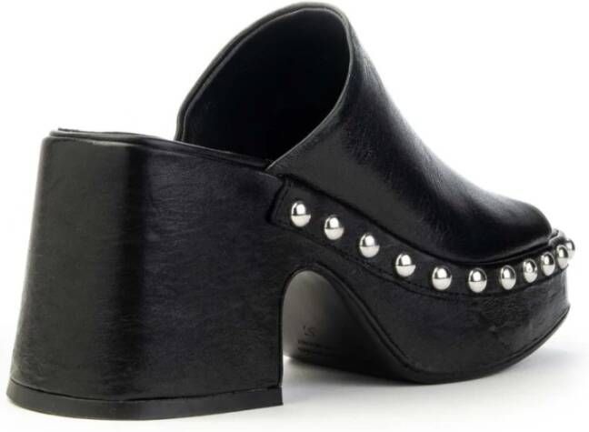 Curiosite Studded Heeled Mules Black Dames