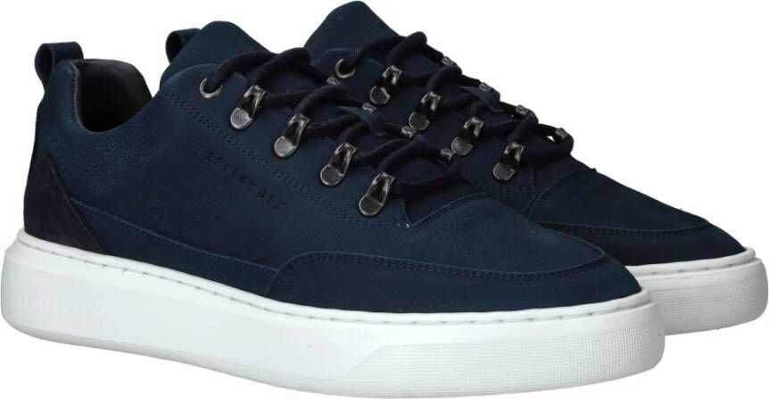 Cycleur de Luxe Blauwe Leren Sneaker met Versterkte Ondersteuning Blue Heren