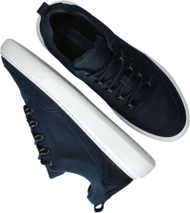 Cycleur de Luxe Blauwe Leren Sneaker met Versterkte Ondersteuning Blue Heren