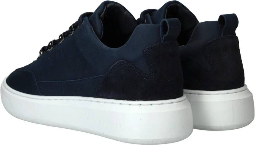 Cycleur de Luxe Blauwe Leren Sneaker met Versterkte Ondersteuning Blue Heren