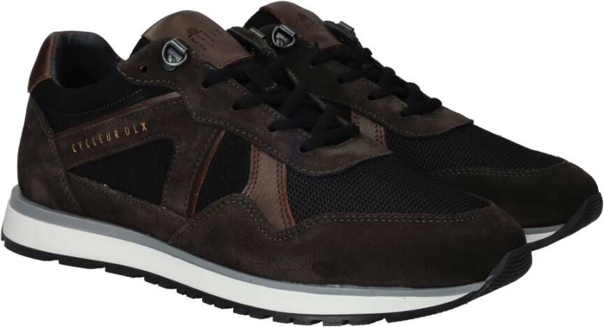 Cycleur de Luxe Bruin Zwart Suède Sneaker Heren Brown Heren