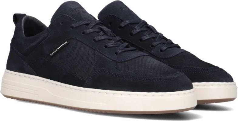 Cycleur de Luxe Navy Suède Lage Sneaker Blue Heren