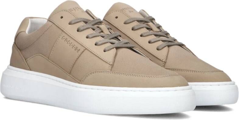 Cycleur de Luxe Taupe Nubuck Lage Sneakers Beige Heren