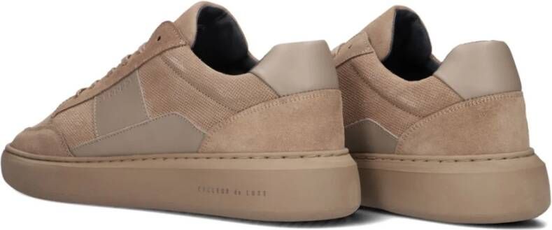 Cycleur de Luxe Taupe Nubuck Lage Top Sneakers Beige Heren