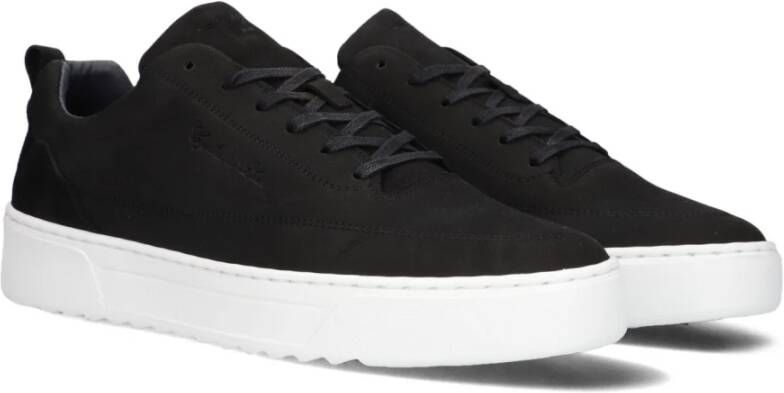 Cycleur de Luxe Zwarte Nubuck Lage Sneaker Pokes Black Heren