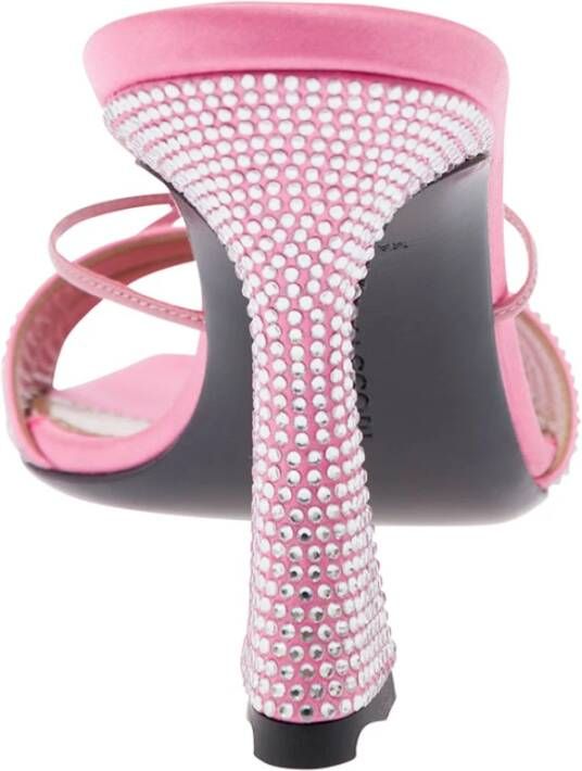 D'Accori Roze Sandalen met Kristallen Pink Dames