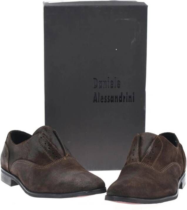 Daniele Alessandrini Slip On Bruine Francesina Schoen Brown Heren