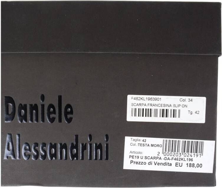 Daniele Alessandrini Slip On Bruine Francesina Schoen Brown Heren