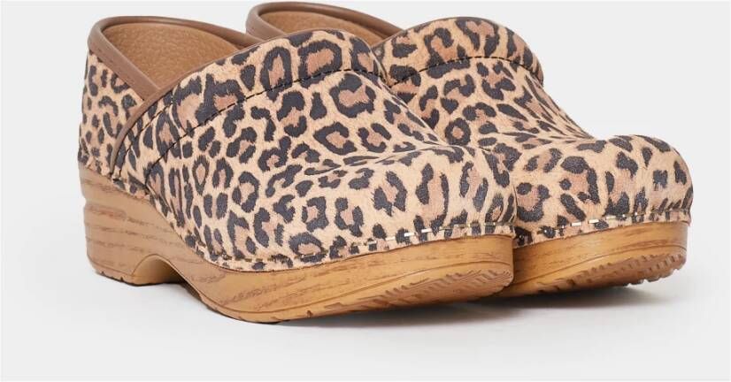 Dansko Beige Animal Print Instap Schoenen Brown Dames