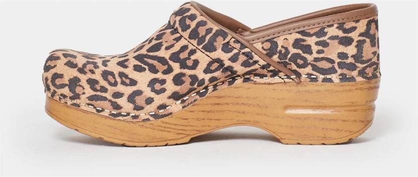 Dansko Beige Animal Print Instap Schoenen Brown Dames