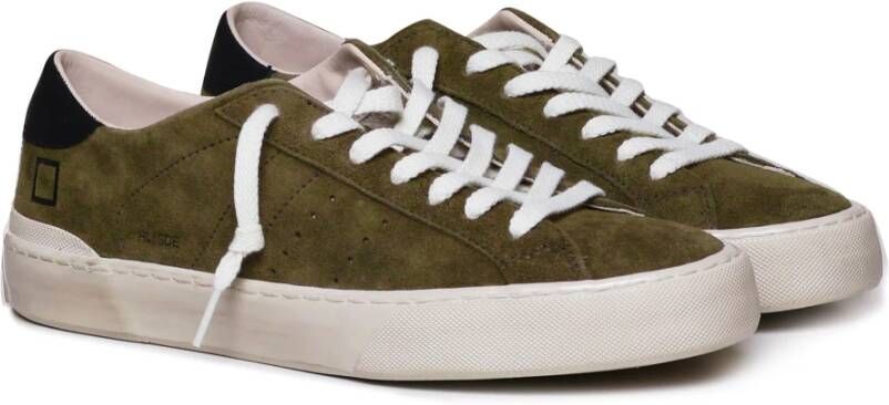 D.a.t.e. Army Green Suède Veterschoenen Green Heren