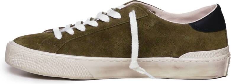 D.a.t.e. Army Green Suède Veterschoenen Green Heren