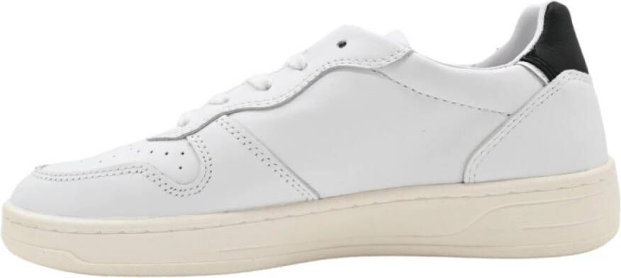 D.a.t.e. Basis Court Sneakers in Wit Zwart White Heren