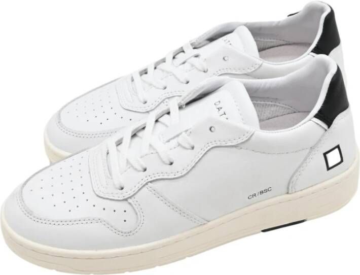 D.a.t.e. Basis Court Sneakers in Wit Zwart White Heren