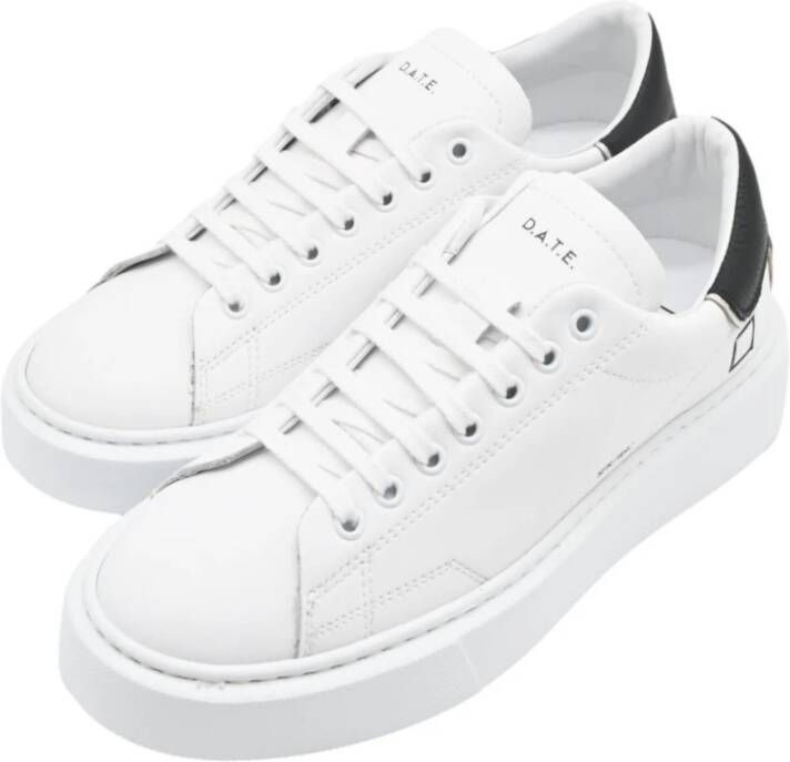 D.a.t.e. Basis Wit-Zwarte Sneakers White Heren