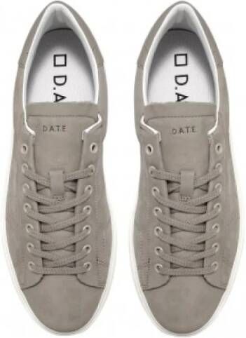 D.a.t.e. Beige Lage Sneakers met Groene Hiel Beige Heren