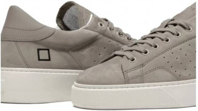 D.a.t.e. Beige Lage Sneakers met Groene Hiel Beige Heren