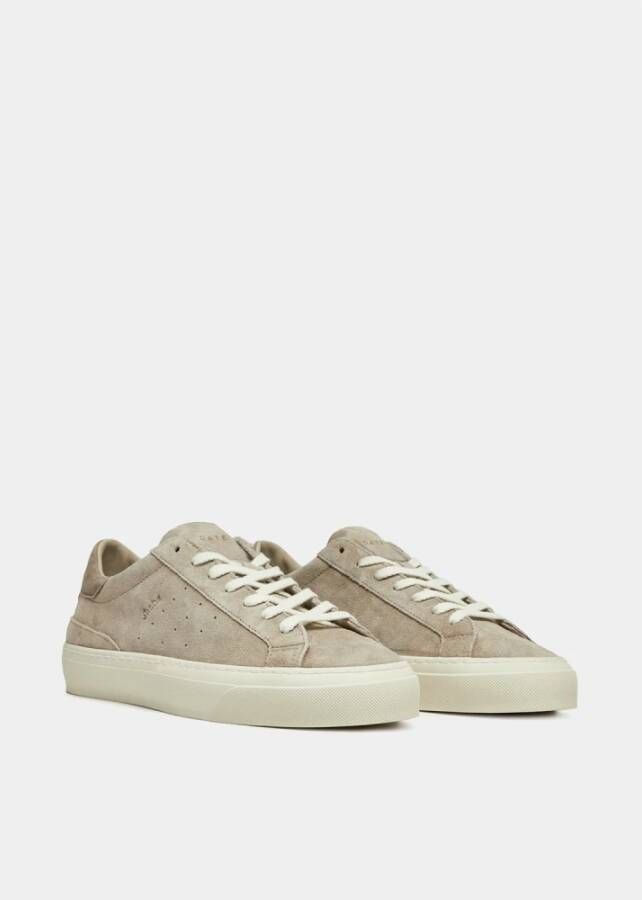 D.a.t.e. Beige Leren Sneakers Sonica Beige Heren