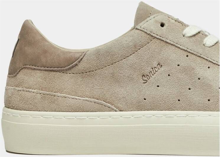 D.a.t.e. Beige Leren Sneakers Sonica Beige Heren