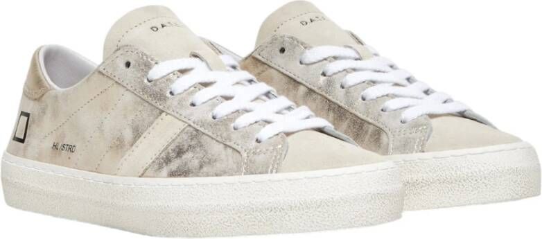 D.a.t.e. Beige Leren Sneakers Multicolor Dames