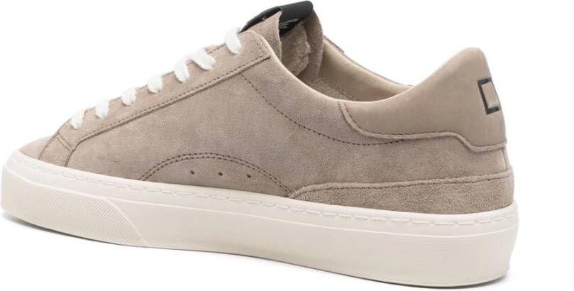 D.a.t.e. Beige Suède Sneakers Met Geperforeerde Details Beige Heren