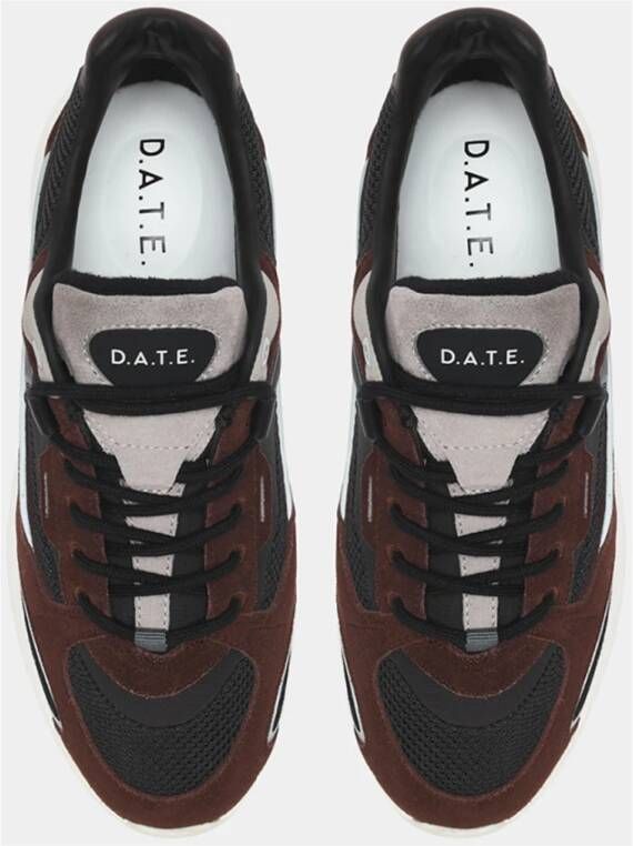 D.a.t.e. Bruine Sneakers met Suède en Leer Brown Heren