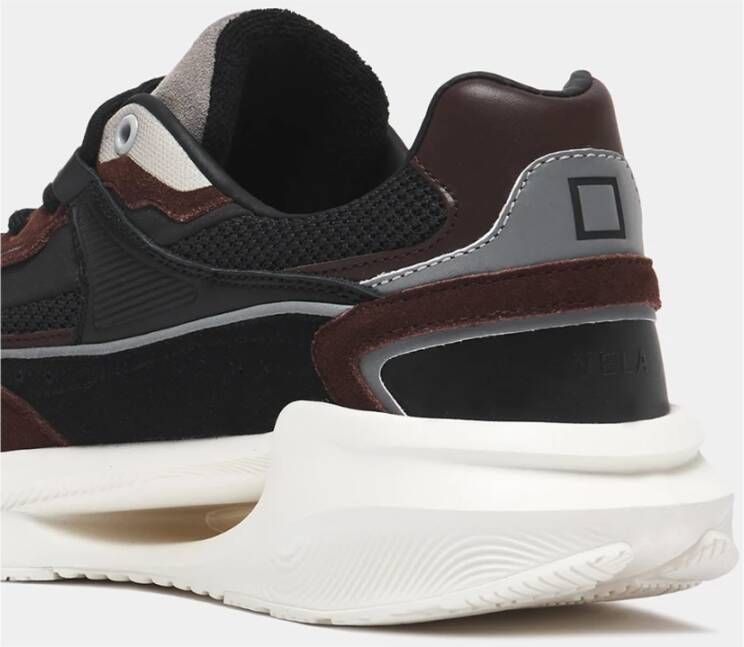 D.a.t.e. Bruine Sneakers met Suède en Leer Brown Heren