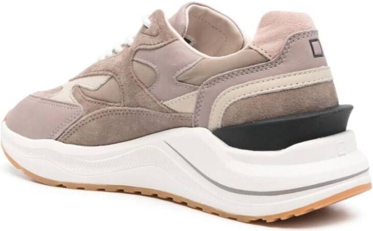 D.a.t.e. Casual platte schoenen met suède details Beige Dames