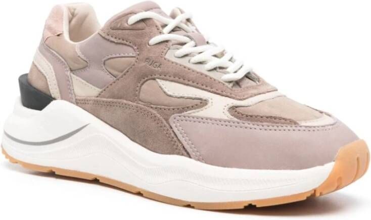 D.a.t.e. Casual platte schoenen met suède details Beige Dames