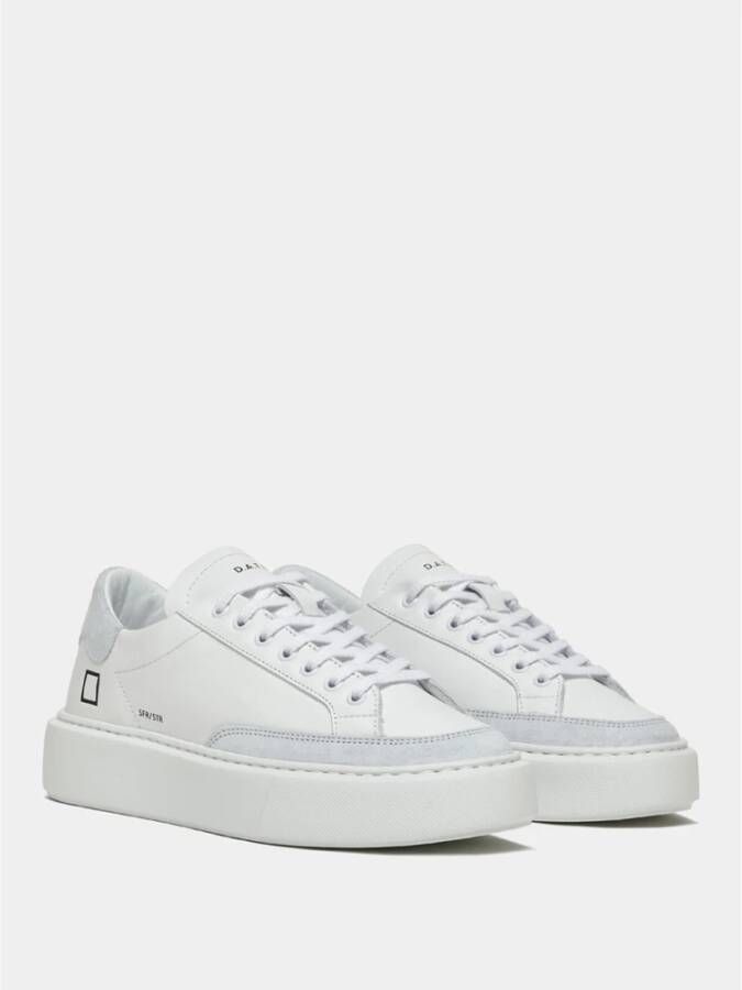 D.a.t.e. Cloud White Leren Sneakers White Dames