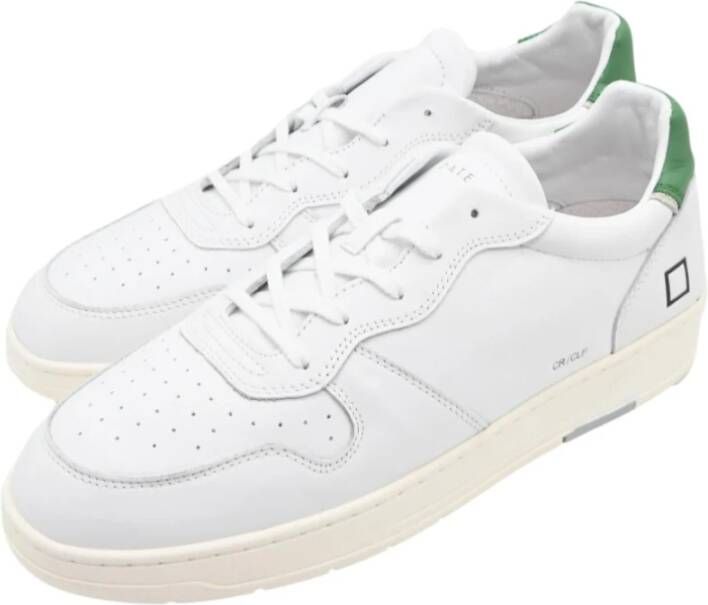 D.a.t.e. Court 2.0 Wit-Groene Sneakers White Heren