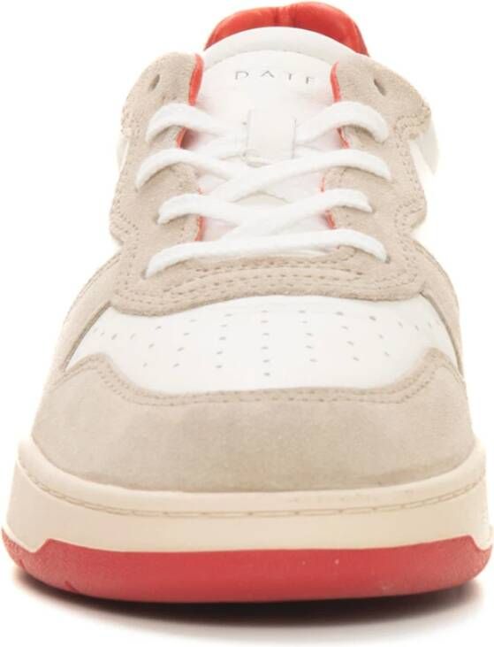 D.a.t.e. Leren Court Sneakers met Veters Wit Heren