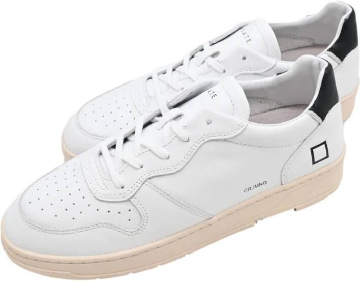 D.a.t.e. Court Mono Sneakers Wit Zwart White Heren