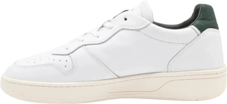 D.a.t.e. Court Mono White Green Sneakers White Heren